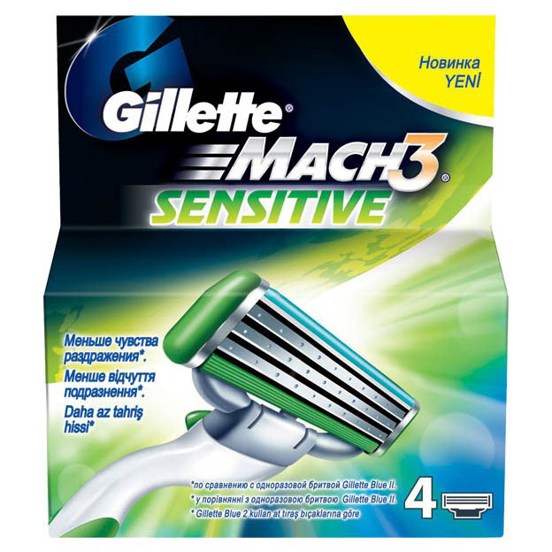Змінні касети Gillette Mach3 Sensitive Original (4 шт) G0029