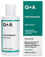 Зволожуючий тонер для обличчя з ніацинамідом Q+A Niacinamide Daily Toner 100 мл