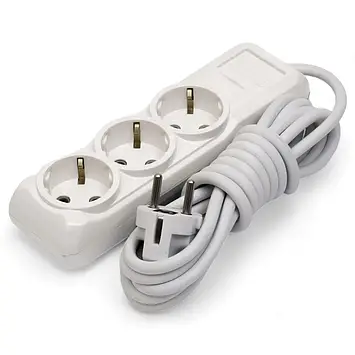 Подовжувач на 3 розетки із з/к 3 метри, фото 1