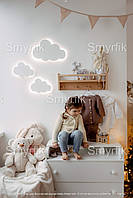 Комплект настінних нічників ручної роботи Хмаринки 3 шт