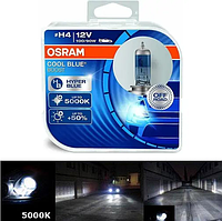 Лампочки в фару авто H4 12V 100/90 OSRAM Cool Blue H 5000K +50 (2шт)