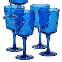 Набор бокалов для вина 4х410 мл Алмазные грани Certified International 20423-set синий