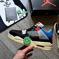 Мужские кроссовки Nike Air Jordan 4 Retro SP Off Noir (Черные) Найк Джордан замш текстиль демисезон Вьетнам