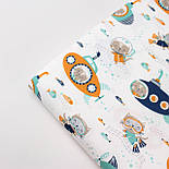 Сатин "Коти в підводних човнах" на білому тлі No 160-76 с, фото 7