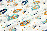Сатин "Коти в підводних човнах" на білому тлі No 160-76 с, фото 2