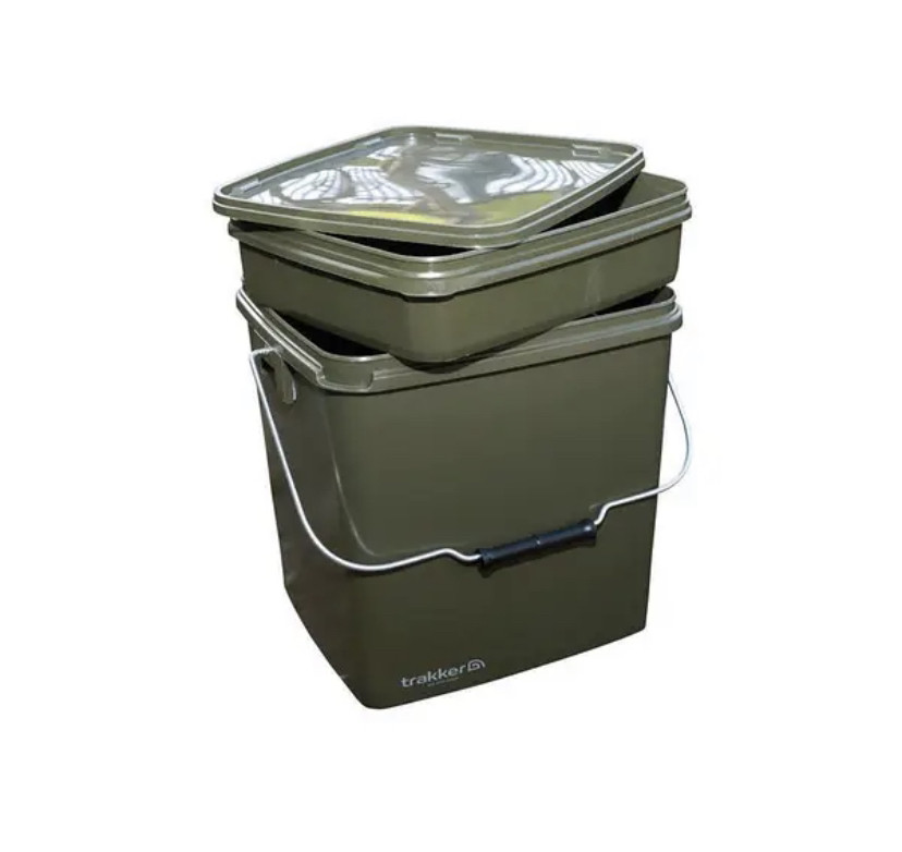 Ведро со вставкой Trakker 13LTR OLIVE SQUARE CONTAINER