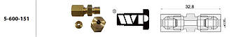З'єднувач гальмівних трубок WP 5-600-151 під труб. 3.50 мм