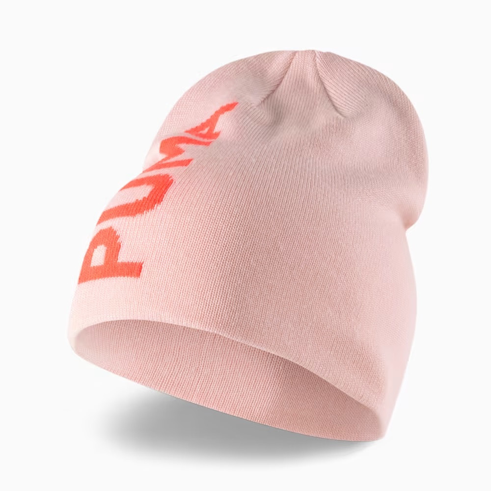 Шапка спортивна Puma Ess Classic Cuffless Beanie 023433 04 (рожевий, акрил, двошарова, зимова, лого пуму)