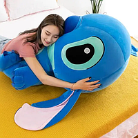 Большая плюшевая игрушка Стич 95 см,мягкая гипоаллергенная игрушка Стич,пушистая игрушка подушка Стич,Синий