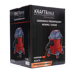 Промисловий і зольний пилосос 15L 1200W Kraft Dele KD474