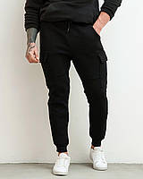 Трикотажные Спортивные штаны мужские карго черный спортивные штаны для мужчин с манжетами