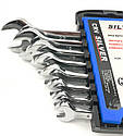 Комплект Набір інструментів 46 шт. ключі торцеві Kraft&Dele KD10525 + Набір ключів ріжково-накидних із тріскачок, фото 6