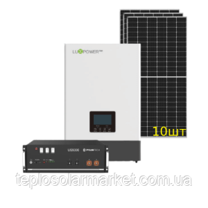 Незалежна сонячна електростанція 5 кВт для дому та дачі LuxPower SNA5000 Wide PV + Pylontech US5000 +Ja Solar JAM72S30-550/MR, фото 2