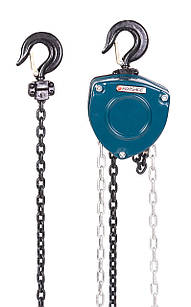Лебідка механічна підвісна 1т з пелюстковим механізмом фіксації ланцюга натягування