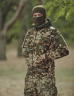 Флісова кофта з капюшоном піксель ЗСУ армійська фліска тактична піксельна чоловіча флісовка ЗСУ