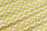 Сатин "Зиґзаґ" жовтогарячо-бежевого кольору No 160-370 з, фото 3