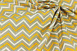 Сатин "Зиґзаґ" жовтогарячо-бежевого кольору No 160-370 з, фото 4