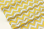 Сатин "Зиґзаґ" жовтогарячо-бежевого кольору No 160-370 з, фото 2