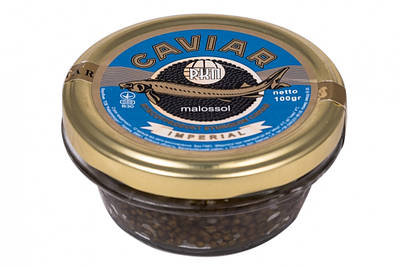 Малосольна осетрова чорна ікра в баночці натуральна без консервантів Caviar, 100г