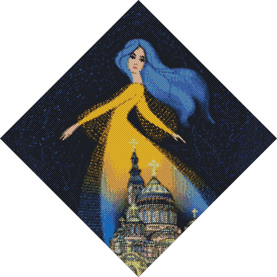 Алмазна мозаїка "Берегиня Харкова" @mosyakart Ідейка AMO7241 40х40 см