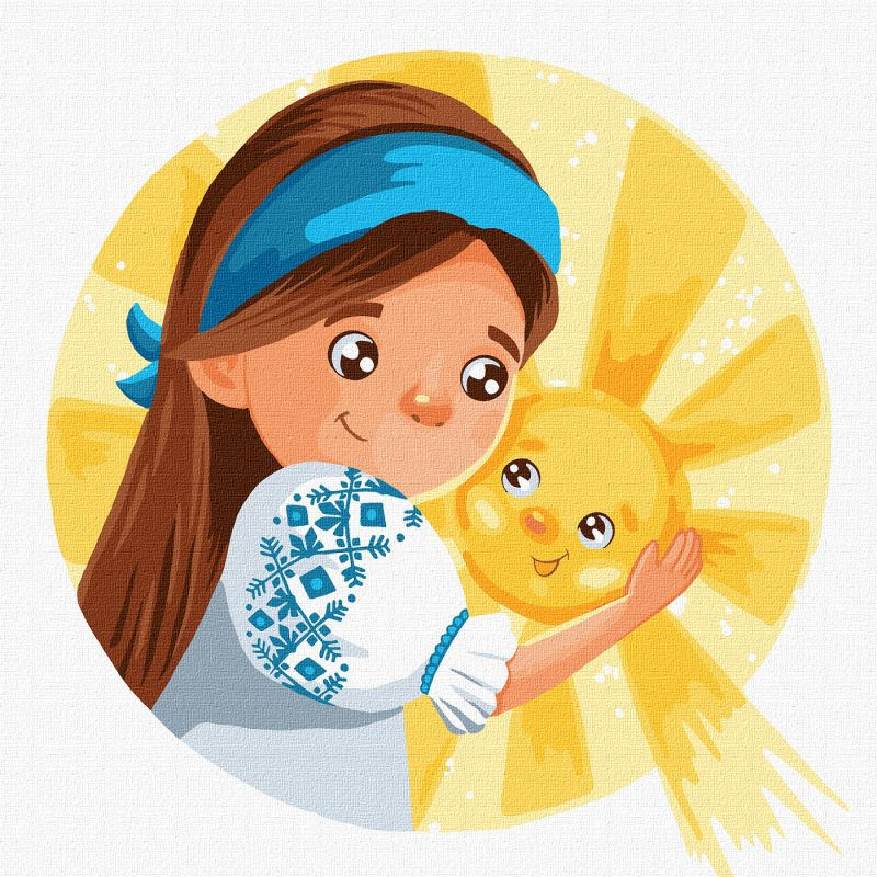 Картина за номерами "Сонечко" ©Катерина Валер'єва Ідейка KHO2404 30х30 см