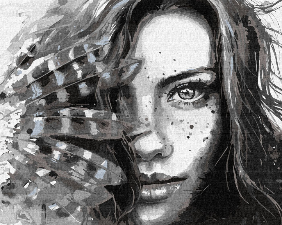 Картина за номерами "Виразний погляд" Ідейка KHO4836 40х50 см