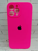 Чехол на iPhone 13 Pro Max накладка бампер противоударный Original Soft Case Hot pink