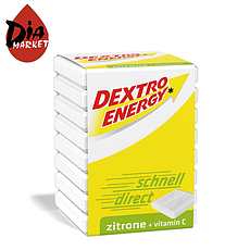 Dextro Energy Zitrone — швидка глюкоза зі смаком лимона та вітаміном С