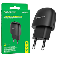 Сетевое зарядное устройство Borofone BA49A (1USB/2.1A) черный