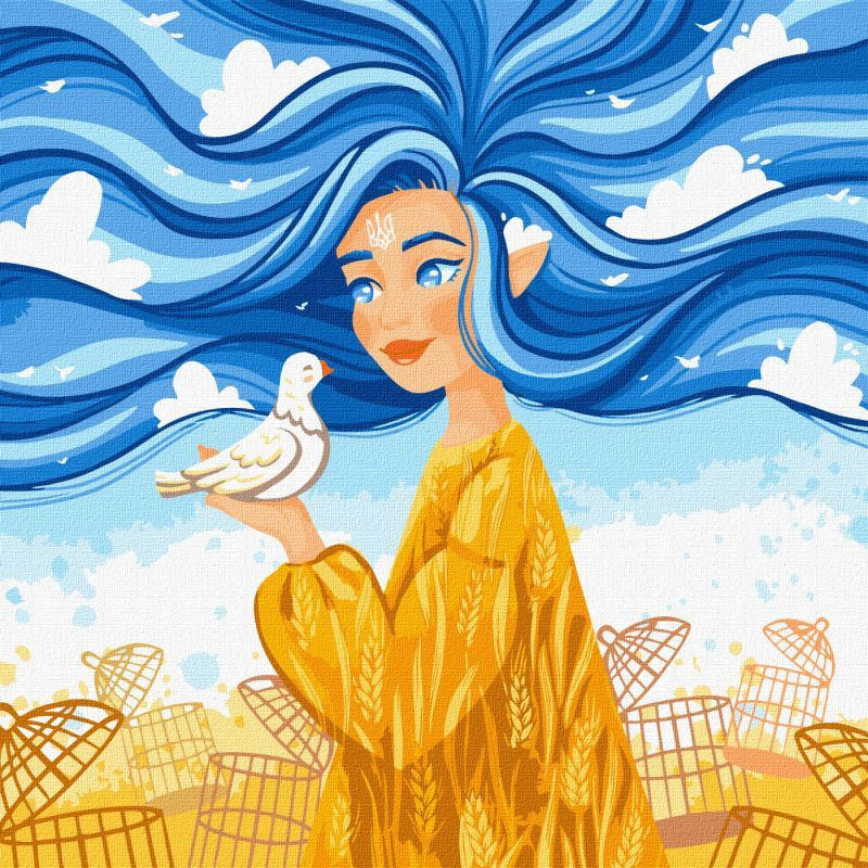 Картина за номерами "Незалежна красуня" ©yuji.rivera Ідейка KHO2563 40х40 см