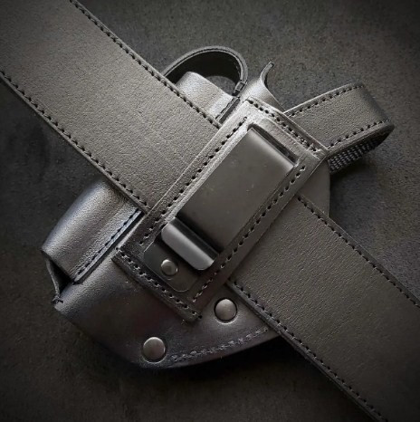 Тактическая кобура на пояс для пистолета макарова,цвет черный,черная кабура на скобе,кейс с тиснениям МВД - фото 3 - id-p1993003522
