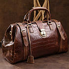 Шкіряна дорожня сумка Vintage 14285 Коричневий, фото 10