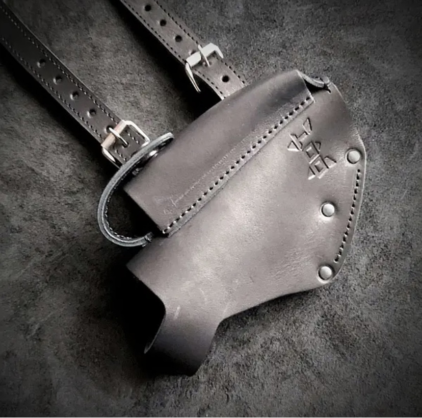Чехол для пистолета ПМ-макарова кожаный,черный кейс для ПМ скрытого ношения,кобура из кожи,кожаная кабура - фото 2 - id-p1993003536