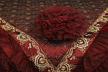 Покривало 240х260 бордовий Begonvilla 22026, фото 3