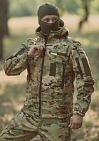 Тактический весенний костюм Софтшел мультикам форма ВСУ софтшелл мультикам костюм Soft shell