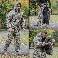 Зимовий комплект ЗСУ Мультикам (Штани з підтяжками + Куртка зимова Soft Shel) Sinl Sword