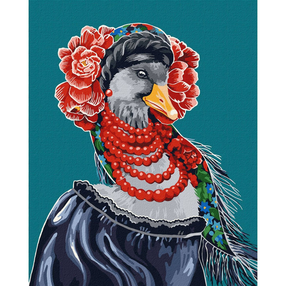 Картина за номерами "Українська гусочка" ©Світлана Теренчук KHO4499 Ідейка 40х50 см