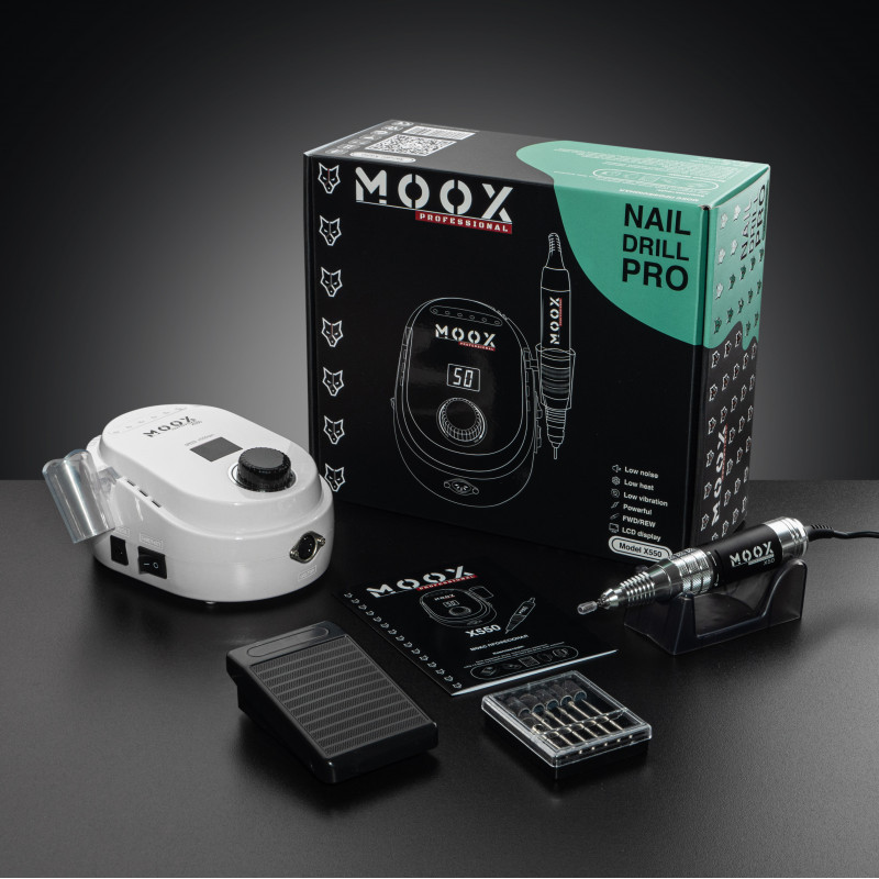 Фрезер Moox Professional X550 для манікюру та педикюру на 50 000 об./хв. та 70W. (Білий), фото 1