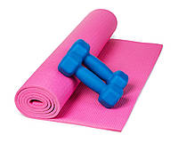 Килимок для йоги та фітнесу Power System PS-4014 PVC Fitness Yoga Mat Pink (173x61x0.6), фото 7