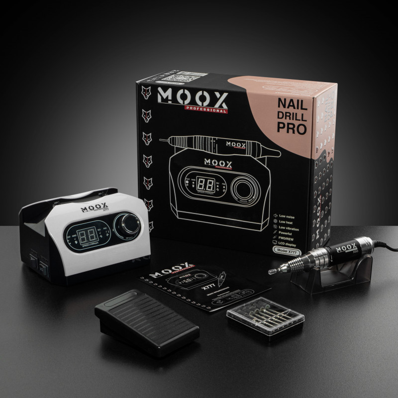 Фрезер Moox Professional X777 для манікюру та педикюру на 50 000 об./хв. та 70W. (Білий), фото 1