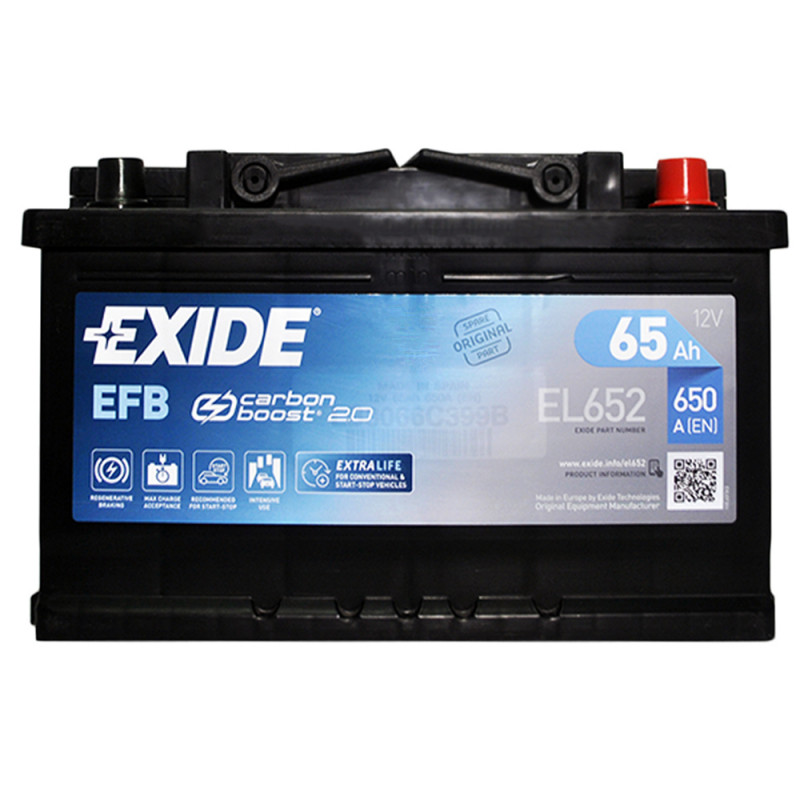 Автомобільний акумулятор EXIDE Start-Stop EFB 65Аh 650A R+ (LB3)
