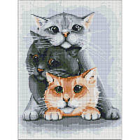 Алмазна мозаїка "Маленькі улюбленці" Ідейка AMO7134 30х40 см