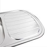 Мийка кухонна Platinum 7749 Satin 0,8 мм, фото 3