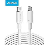 Кабель Anker 321 Powerline II USB-C to Lightning 0.9 м Белый / MFi Certified for iPhone iPad