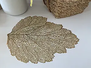 Підтарник "Ажурний лист" 48*36 см золото/срібло