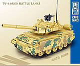 Конструктор військовий танк бойовий 563 деталі з рухомими механізмами та 2 мініфігурки Конструктори військові танки, фото 2