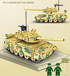 Конструктор військовий танк бойовий 563 деталі з рухомими механізмами та 2 мініфігурки Конструктори військові танки, фото 7