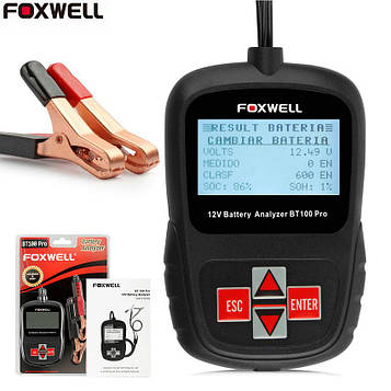 Аналізатор акб FOXWELL BT100 PRO (російська мова) 30-200 Ah Код/Артикул 13