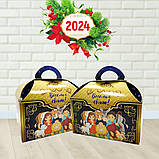 Новорічна картонна упаковка Скринька Різдво для цукерок 700 г. Н41, фото 2