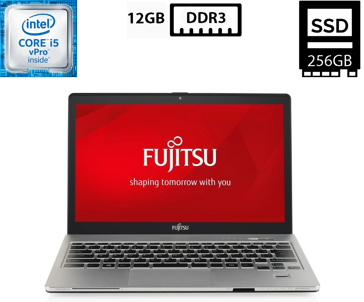 Ноутбук Fujitsu LifeBook S904/13.3"IPS Touch 1920x1080/Core i5-4300U 1.90GHz/12GB DDR3/SSD 256GB/Intel HD Graphics Камера Б/В